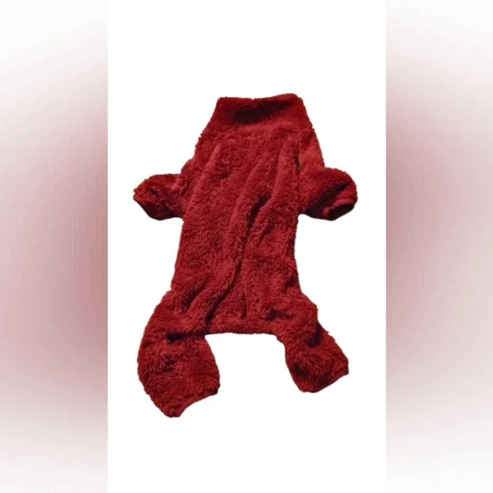 Fitwarm Dog Puppy Red Fleece Onesie Sz L